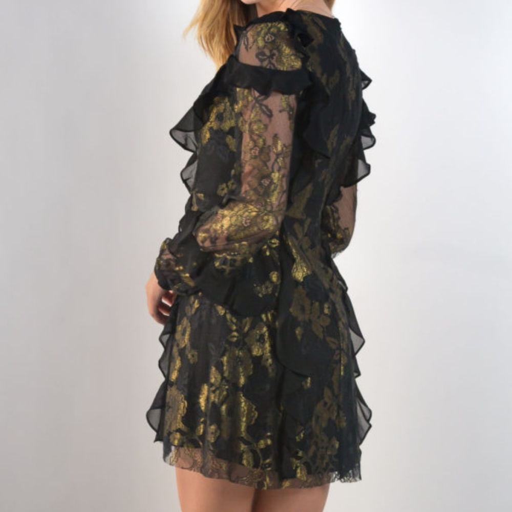 FFL BUMBLE LONG SLEEVE RUFFLE DRESS - Picture 2 of 8